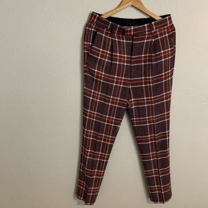 ASOS Plaid + Houndstooth Cropped Dress Pant 32x36